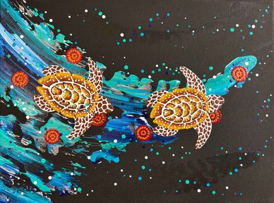 Painting artwork 'Seven Sister Song Cycle II - Mini' by Milbi Designs | The East Coast Arts Trail®
