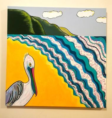 Painting artwork 'Pretty in pink' by fran sanders | The East Coast Arts Trail®