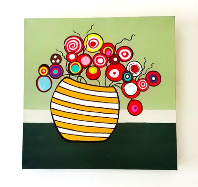 'stripes are not for everyone.' - Painting by fran sanders | Featured on The East Coast Arts Trail®