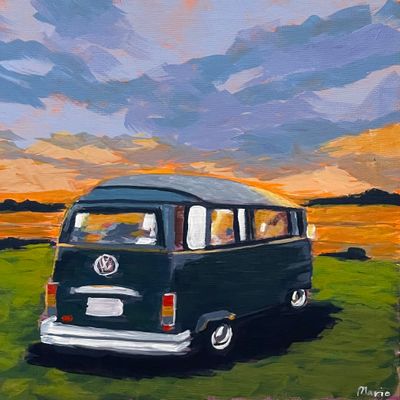 'Sunset Drive' - Painting by Marie Anthonette Magdaong | Featured on The East Coast Arts Trail®