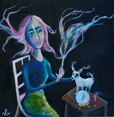 Painting - Expressionism artwork 'Free Spirits ' by Vikadafoxart | The East Coast Arts Trail®