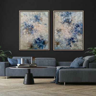 Painting artwork 'Cloud Dancer Diptych' by Tania FitzGerald | The East Coast Arts Trail®