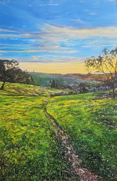 'Sunset Pathway' - Painting by ChristineDavisArt | Featured on The East Coast Arts Trail®