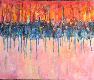 'The Colours of Home - HEARTLAND ' - Painting - Abstract by Kathrine Contrary | Featured on The East Coast Arts Trail®