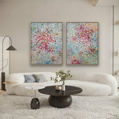 'Air of Spring Diptych - Mosaic Series' - Painting by Tania FitzGerald | Featured on The East Coast Arts Trail™