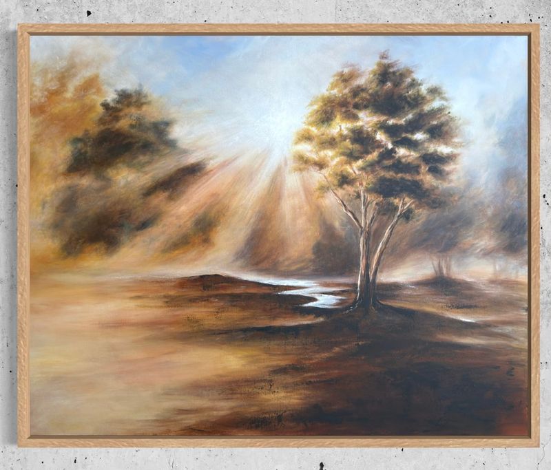 Painting - Landscape artwork 'Where The Light Found Me' by Marlee.Jeans.Studio | The East Coast Arts Trail®