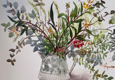 Painting - Floral & Botanical artwork 'Floral Sweep' by Susan Wellingham | The East Coast Arts Trail®