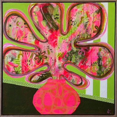 'Lime Splice' - Painting - Acrylic by Lindy Farley | Featured on The East Coast Arts Trail®