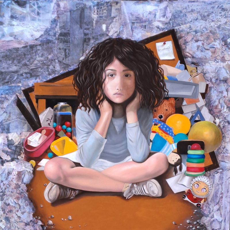Original mixed medium (acrylic and paper) by Catherine Farren-Price from NT - Alice Springs | The East Coast Arts Trail®