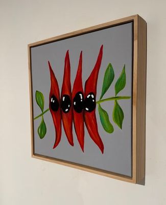 'Desert Pea' - Painting - Acrylic by ESGibbon | Featured on The East Coast Arts Trail®