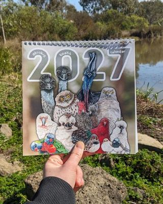 '2027 Aussie 'Stick Beaks' Calendar' - Calendars by JessKeeliCreative | Featured on The East Coast Arts Trail®