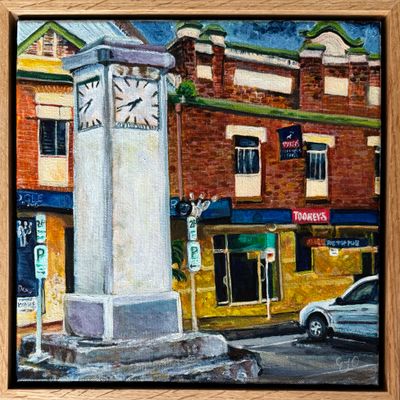 'The Town Clock - 40x40cm  fine art giclee print' - Fine Art Prints by Chris O’Neill Oaten | Featured on The East Coast Arts 