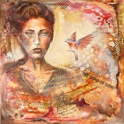 Painting - Abstract artwork 'The Song of Songs' by Philippa Gillett | The East Coast Arts Trail®