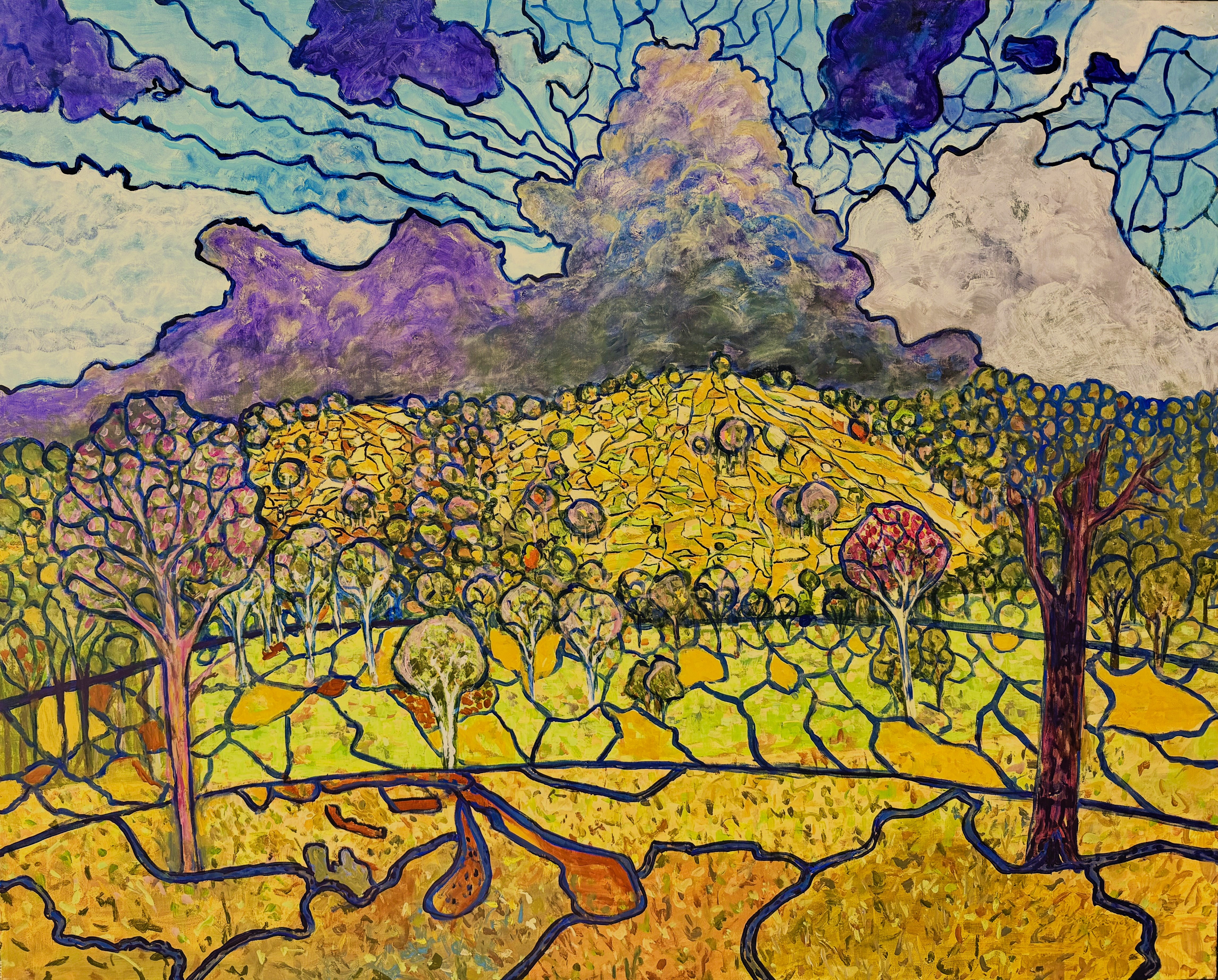 Painting - Acrylic artwork 'A Storm in Stained Glass' by John Andrews | The East Coast Arts Trail®