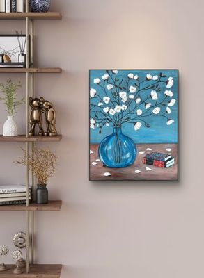 Painting - Acrylic artwork 'A Pause Between Pages ' by Bron Raponi Art | The East Coast Arts Trail®