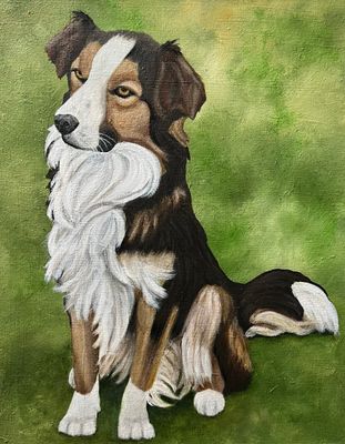 'Pet Portrait ' - Painting by Natalie Douglas | Featured on The East Coast Arts Trail™