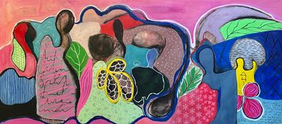 Acrylic and mixed media on recycled canvas by Marijke Lambregtse, QLD - Brisbane | Displayed on The East Coast Arts Trail®