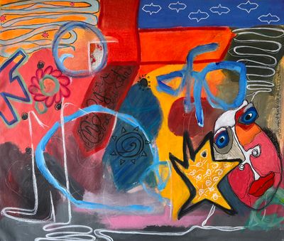 'Mente desconcertada numero dos' - Painting - Abstract by Marijke Lambregtse | Featured on The East Coast Arts Trail®