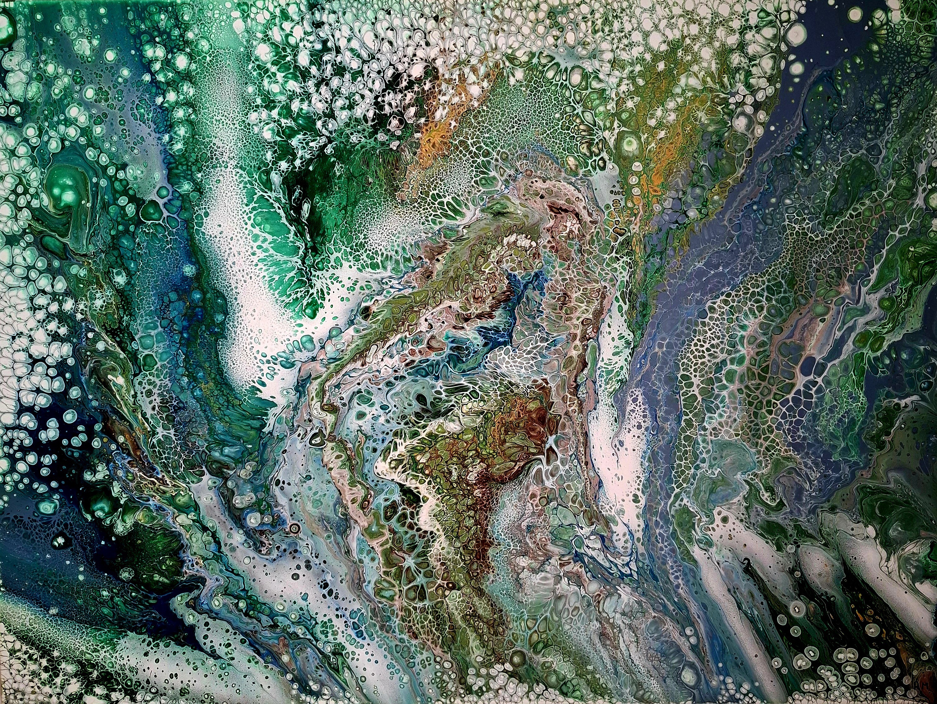 Painting - Acrylic artwork 'Where Blue Waters Meet' by Robyn Mannes | The East Coast Arts Trail®