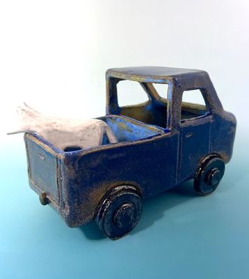 'Dog In A Truck' - Ceramics by Susannah Paterson | Featured on The East Coast Arts Trail®