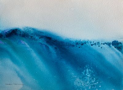 'Freefall in Blue' - Painting by karengemmingartwork | Featured on The East Coast Arts Trail™